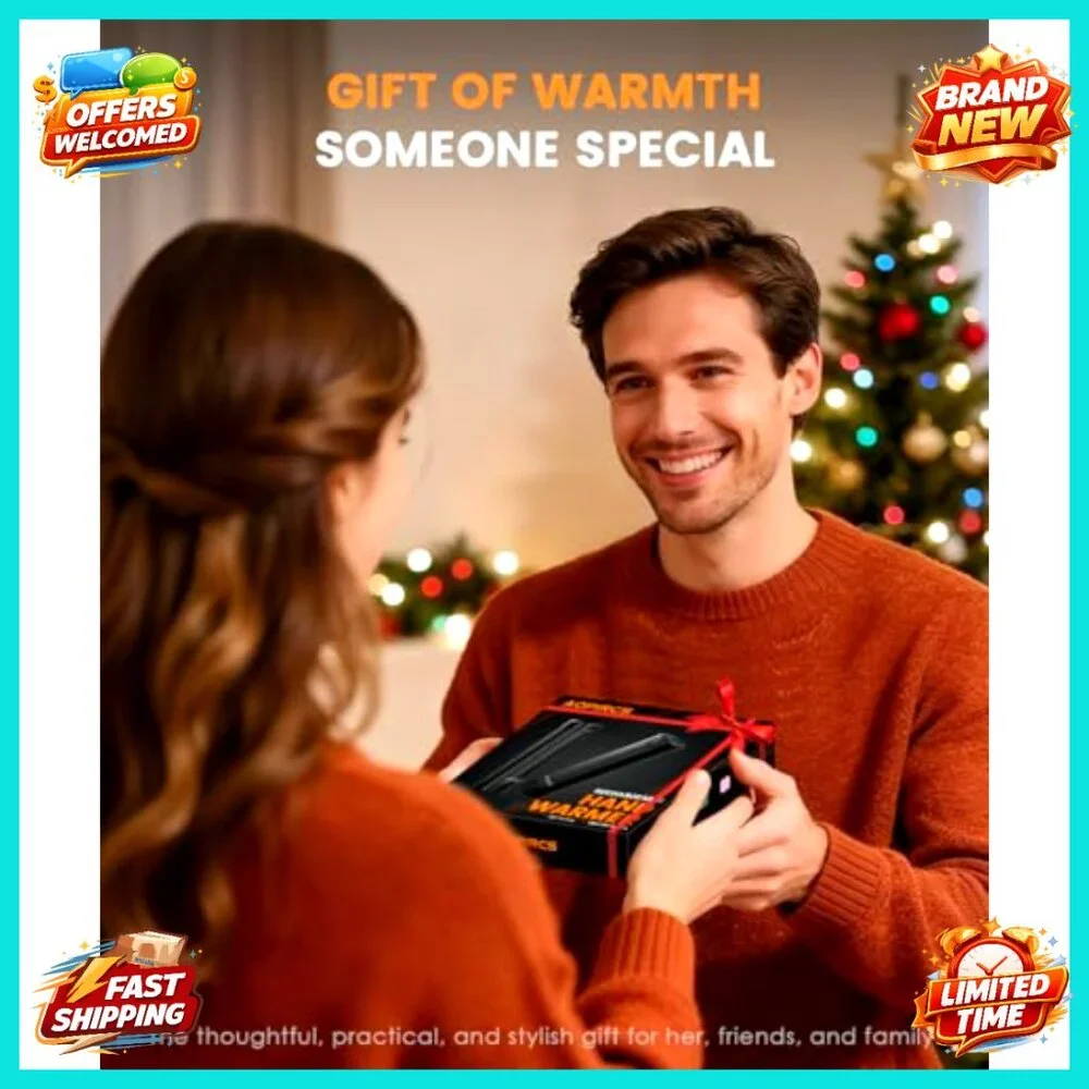 Rechargeable Hand Warmers 2 Pack, 5000mAh Battery, 3 Heat Settings, Portable - Picture 5 of 6